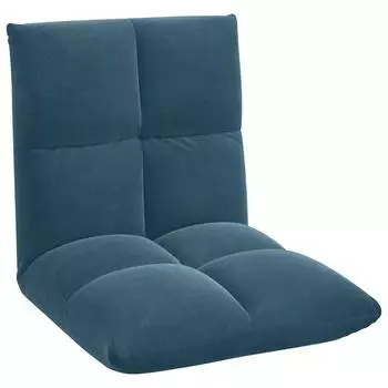 vidaXL Verstellbarer Bodenstuhl blau, Samt (42028157)