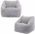 Icon Natalia Teddybär Kinder-Sitzsack, Boucle, grau, 55x44x55cm
