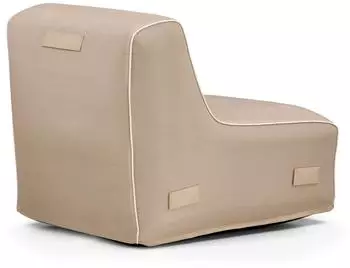 hjh Living Sitzolo Air aufblasbarer Sitzsack, outdoor, beige, inkl. Fu&szlig;pumpe
