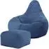 Icon Dalton Gaming Sitzsack mit Hocker, Cord, denimblau