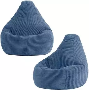 Icon Dalton Kindersitzsack Cord, denimblau, 2er-Pack (Dalton)