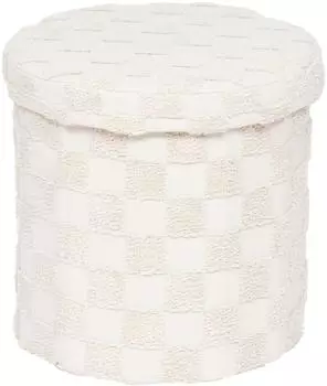 Atmosphera Faltbarer Pouf weiß, Ø38x38cm