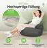 Green Bean Sitzsack Sofa mit Rückenlehne, EPS-Füllung, 90x50cm, dunkelgrau