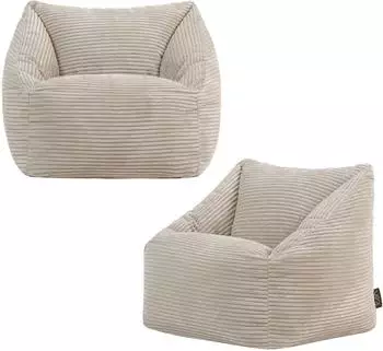 Icon Natalia Kindersitzsack aus Cord, beige, 100L (2er-Set)