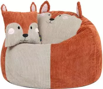 Icon Freddie Fuchs Cord Kindersitzsack mit F&uuml;llung, orange