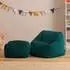 Icon Natalia Kindersitzsack mit Hocker, Cord, dunkelgrün (EU1KDSARMFSTJC061)