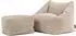 Icon Natalia Kindersitzsack mit Hocker, Cord, beige, 100L (EU1KDSARMFSTJC084)