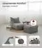 mokebo Der Gelassene Sitzsack mit Hocker, Cord, grau (60x65x95cm)