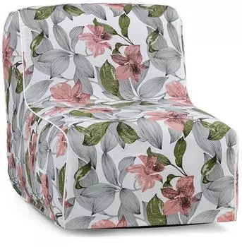 hjh Living Sitzolo Air aufblasbarer Sitzsack mit Fu&szlig;pumpe, wei&szlig;/grau/rosa (991055)