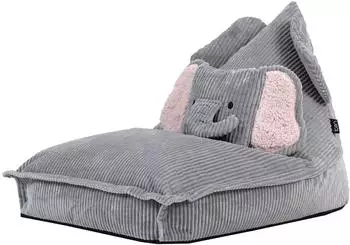Icon Ellie Elefant Kinder-Sitzsack Cord, grau (Ellie)