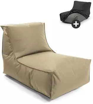mokebo Der Sundowner Outdoor-Sitzsack mit Schutzh&uuml;lle, Cappuccino, 60x65x95cm (800000423495)