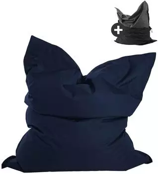 mokebo Der Gro&szlig;e Outdoor-Sitzsack mit Schutzh&uuml;lle, dunkelblau, 130x170x20cm (800000488824)