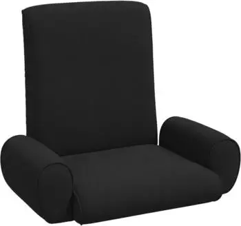 vidaXL Bodenstuhl verstellbar schwarz Grobvelours (42028124)