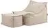 Icon Alto Sitzsack-Sessel mit Hocker, Olefin, beige (ICOALTFSTOL084)