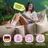 Icon Alto Sitzsack-Sessel mit Hocker, Olefin, beige (ICOALTFSTOL084)