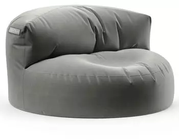 Green Bean Sitzsack Sofa mit R&uuml;ckenlehne, grau, 90x50cm