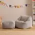 Icon Natalia Kindersitzsack mit Hocker, Cord, grau, 100L (Natalia)