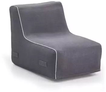 hjh Living Sitzolo Air aufblasbarer Sessel mit Fußpumpe, grau (991051)
