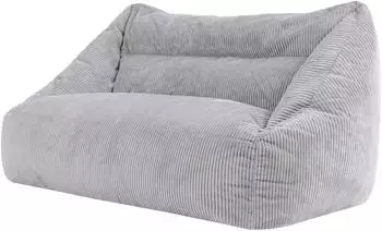 Icon Cecilia Jumbo Cord Sitzsack Sofa, grau (Cecilia)
