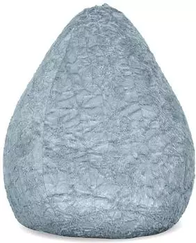 Lumaland Fluffy Sitzsack Webplüsch 120L, 60x45cm, pastellblau