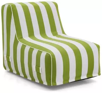 hjh Living Sitzolo Air aufblasbarer Sitzsack, outdoor, grün/weiß gestreift (991052)