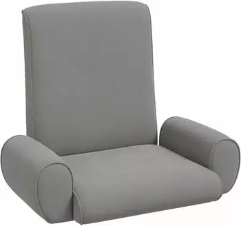 vidaXL Verstellbarer Bodensessel dunkelgrau, Grobvelours, 68x51x56cm