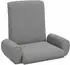 vidaXL Verstellbarer Bodensessel dunkelgrau, Grobvelours, 68x51x56cm