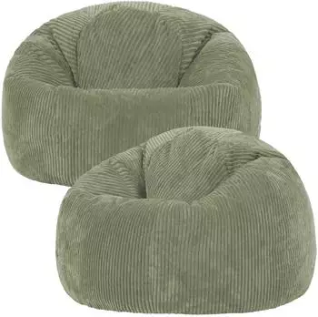 Icon Kingston Sitzsack Cord, salbeigr&uuml;n, 2er-Pack (2PKDOMJC071)
