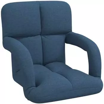 vidaXL Verstellbarer Bodenstuhl mit Armlehne, 5-stufig, Stoff, blau (42028131)