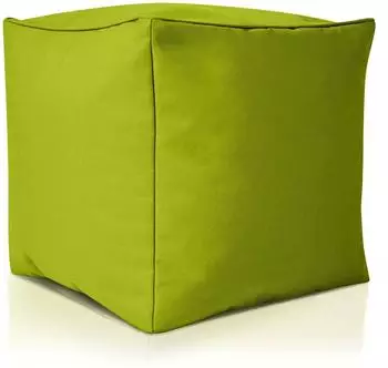 Green Bean Cube Sitzsack-Hocker 40x40x40cm EPS-Perlen grün (CUB-pvp-gru)