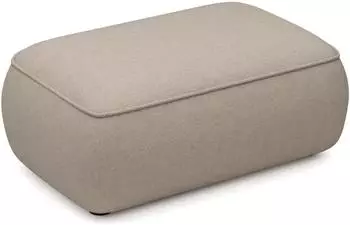 Selsey Ovo Pouf 1-Sitzer Taupe Chenille, 100cm