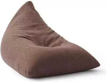 Lumaland Interior Line Sitzsack Triangle XXL 370L, Leinen, braun (LL-20949-002)