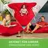 Green Bean Square Sitzsack XXL 140x180cm, 380L, rot, Outdoor (GB-1-SQ_pvp_rot)