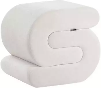 Beliani Arcadia Pouf S-Form Chenille cremeweiß (Arcadia)