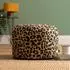 Icon Milano Leopard Sitzsack-Hocker mit Füllung