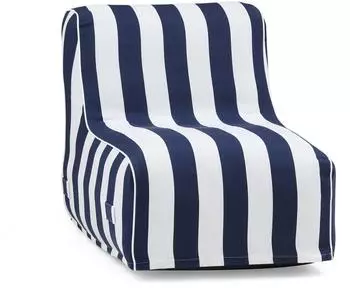 hjh Living Sitzolo Air Luftsofa aufblasbar, blau/wei&szlig; gestreift, inkl. Fu&szlig;pumpe (991053)