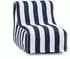 hjh Living Sitzolo Air Luftsofa aufblasbar, blau/weiß gestreift, inkl. Fußpumpe (991053)
