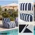 hjh Living Sitzolo Air Luftsofa aufblasbar, blau/weiß gestreift, inkl. Fußpumpe (991053)