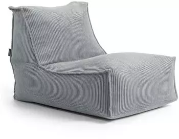 mokebo Der Gelassene Sitzsack Cord, grau (60x65x95cm)