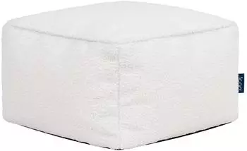 Icon Amara Bouclé Hocker, cremeweiß