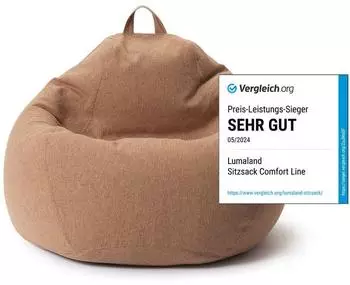 Lumaland Comfort Line Sitzsack M, 120L, braun (LL-20849-009)