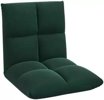 vidaXL Verstellbarer Bodenstuhl dunkelgrün, Samt (42028152)