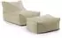 mokebo Der Sundowner Outdoor-Sitzsack mit Hocker, beige, 60x65x95cm (800000936689)