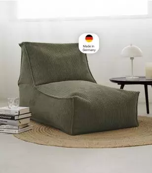 mokebo Der Gelassene Sitzsack Cord, olivgrün, 60x65x95cm