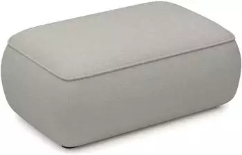 Selsey Ovo Pouf 1-Sitzer, grau, Chenille, 100cm