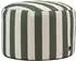 Icon Milano Pouf rund, gestreift, olivgrün (ICOFSTRNDKYS18)