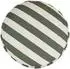 Icon Milano Pouf rund, gestreift, olivgrün (ICOFSTRNDKYS18)