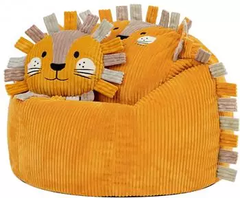 Icon Leon Löwe Sitzsack Kinder, Cord, gelb (EU1KDSDOMLION)