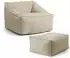 mokebo Der Sunnyboy Outdoor-Sitzsack mit Hocker, beige, 80x60x83cm (800001455760)