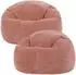 Icon Kingston Classic Sitzsack Cord rosa, 2er-Set (85x50x85cm)